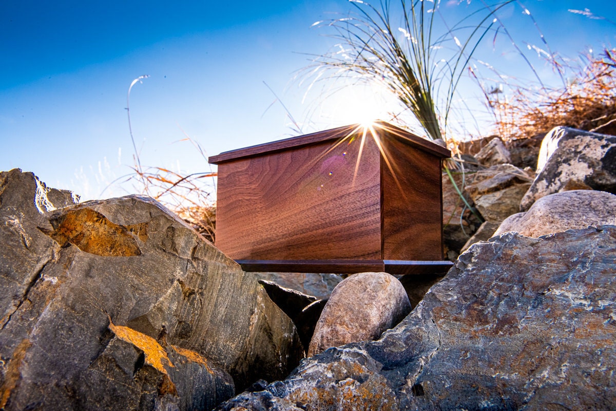 Extra Large Handmade Walnut Cremation Urn