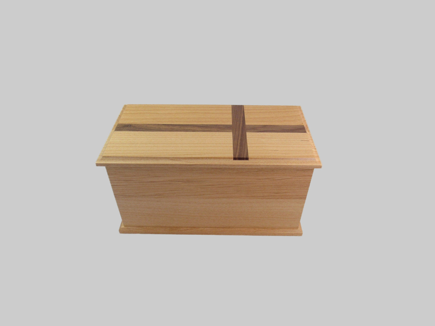Alder companion urn with walnut cross #400