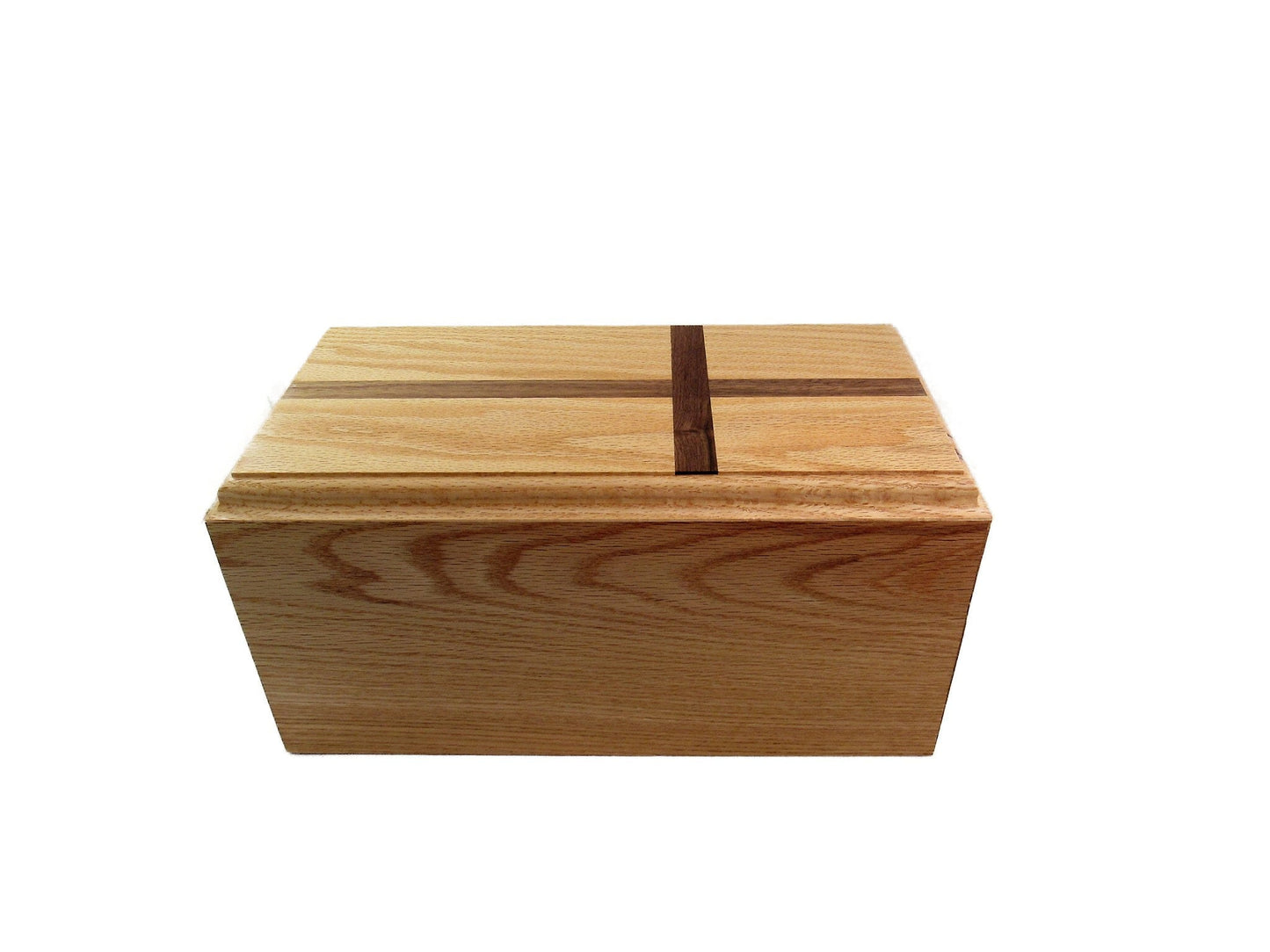 Handmade Oak Companion Urn with Cross - Double Urn