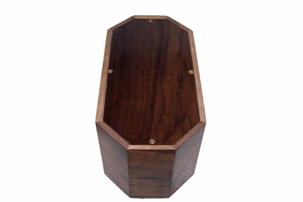 Walnut Companion Urn with Maple Cross: Handcrafted Lacquer Finish
