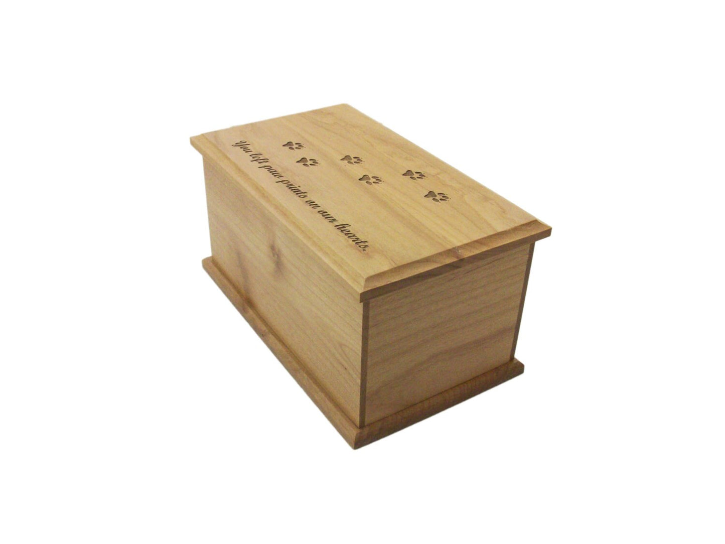Extra-large engraved dog paw print alder