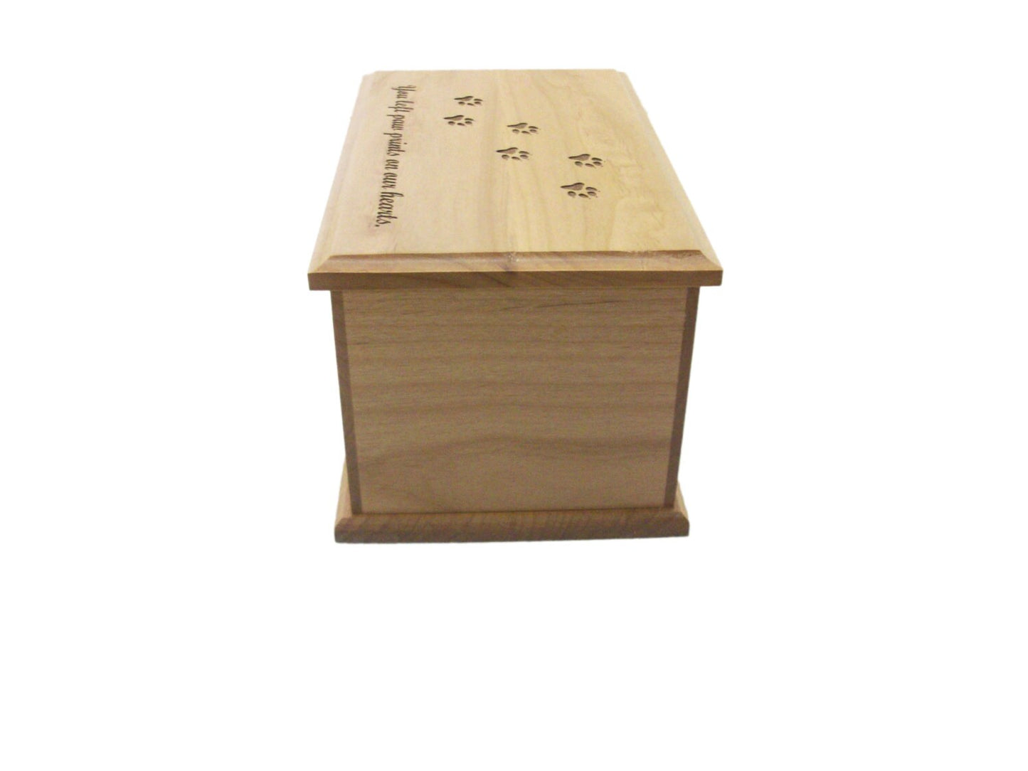 Extra-large engraved dog paw print alder