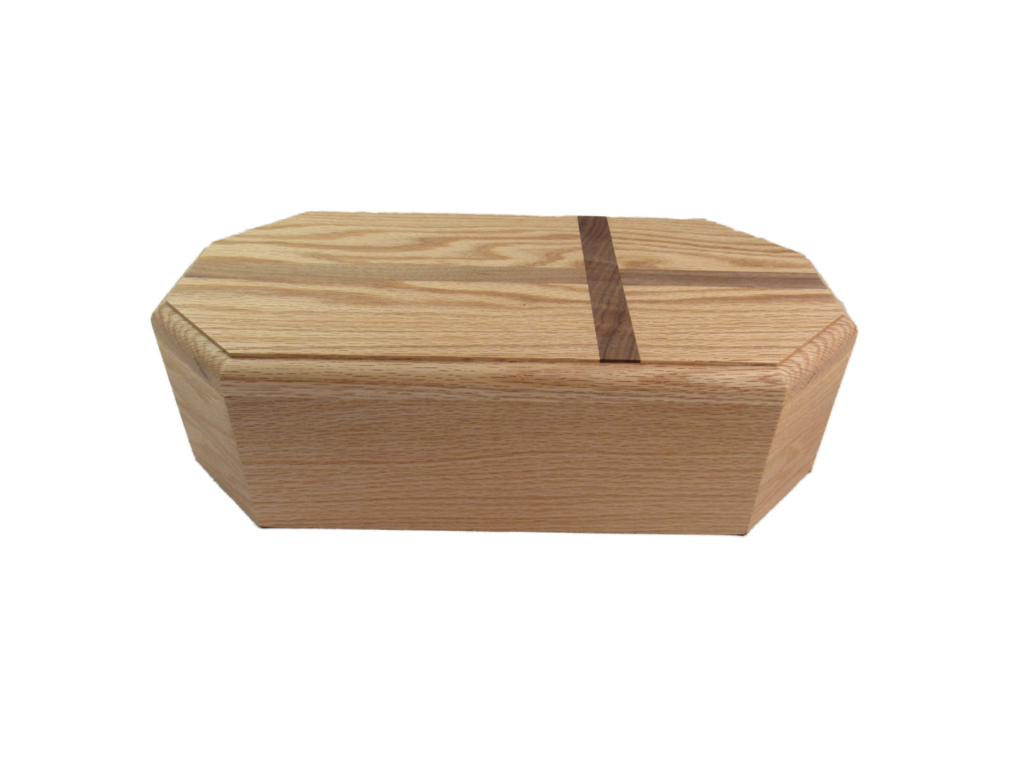 Dignified Premium Oak Urn w/cross