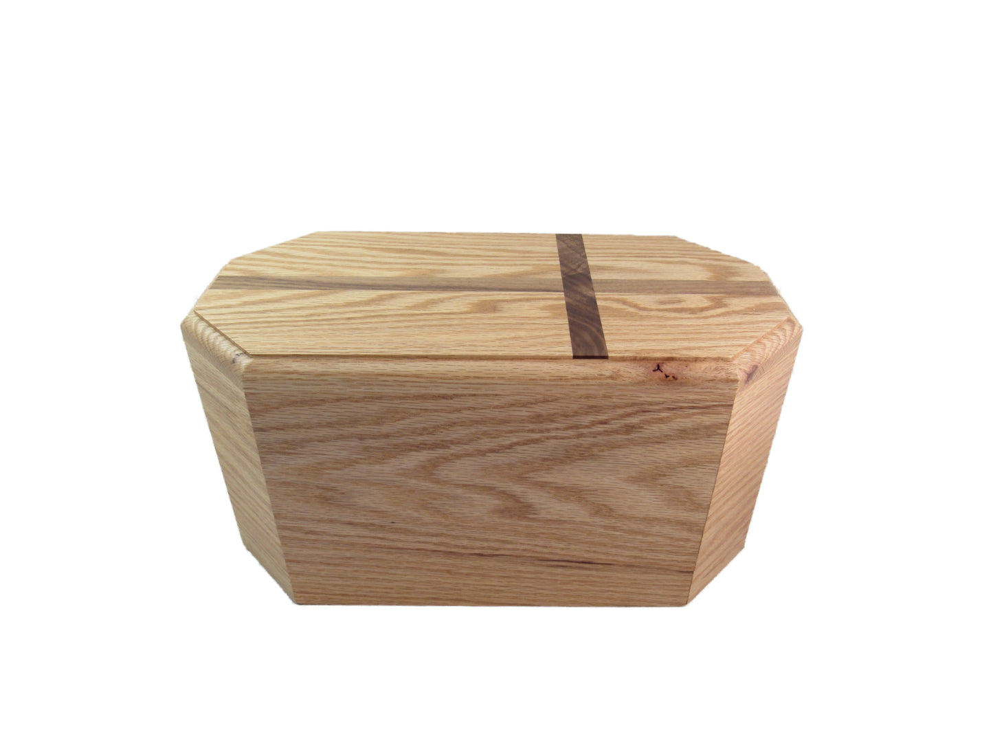 Dignified Premium Oak Urn w/cross