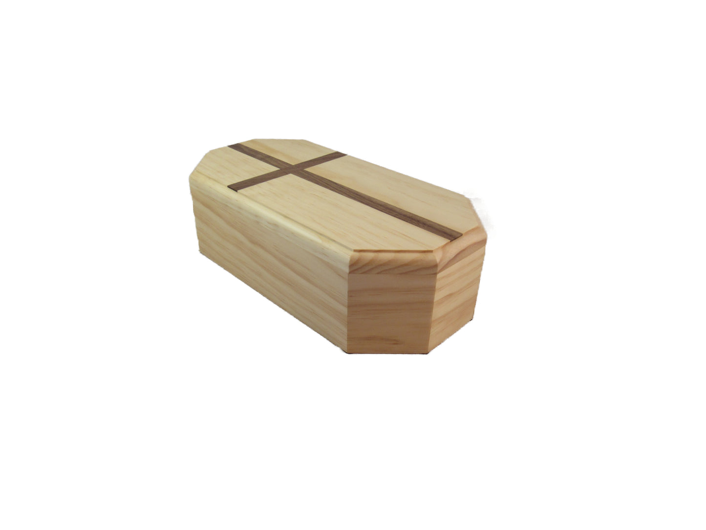 Dignified Premium Oak Urn w/cross