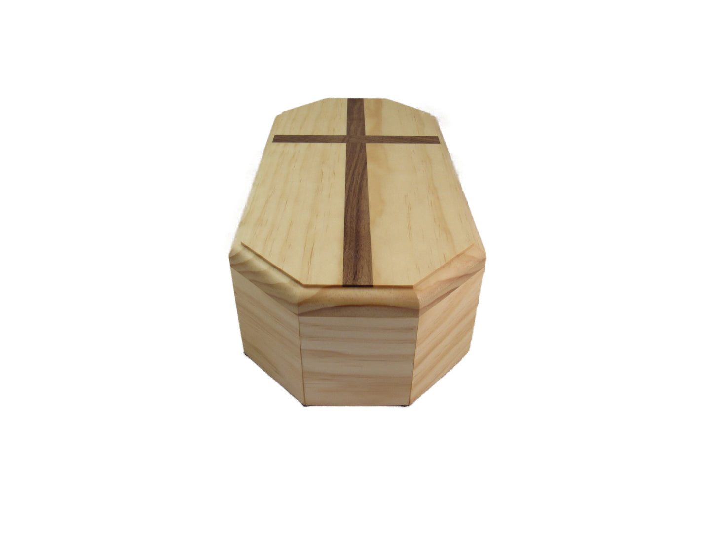 Dignified Premium Oak Urn w/cross