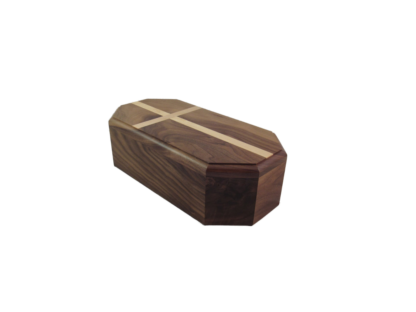 Dignified Premium Walnut Urn w/cross