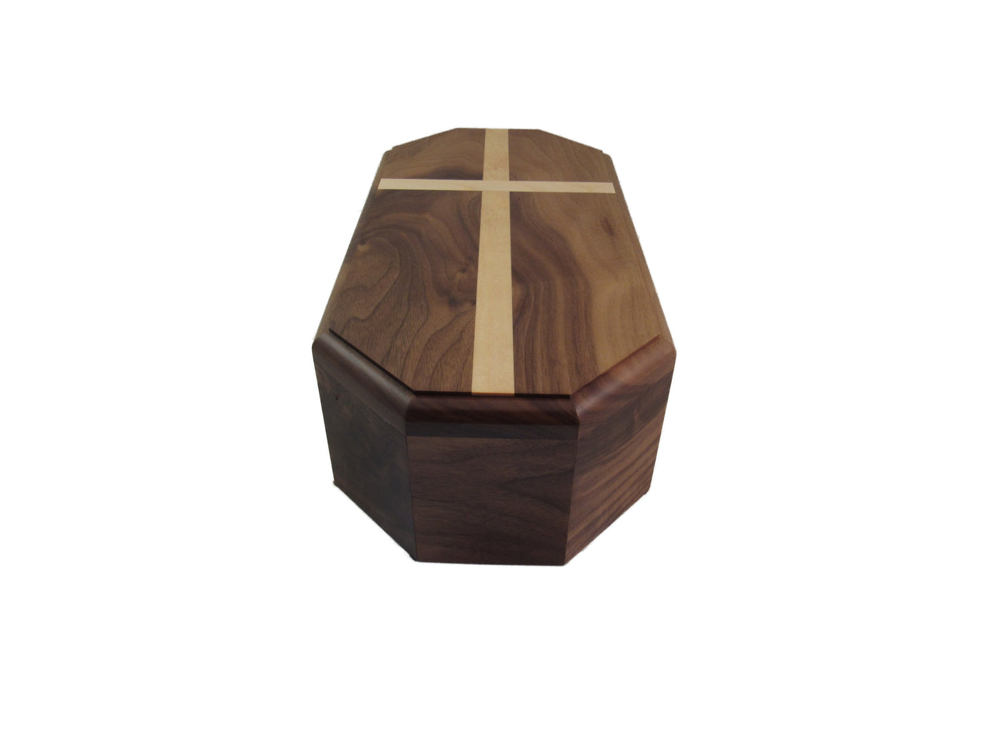 Dignified Premium Walnut Urn w/cross
