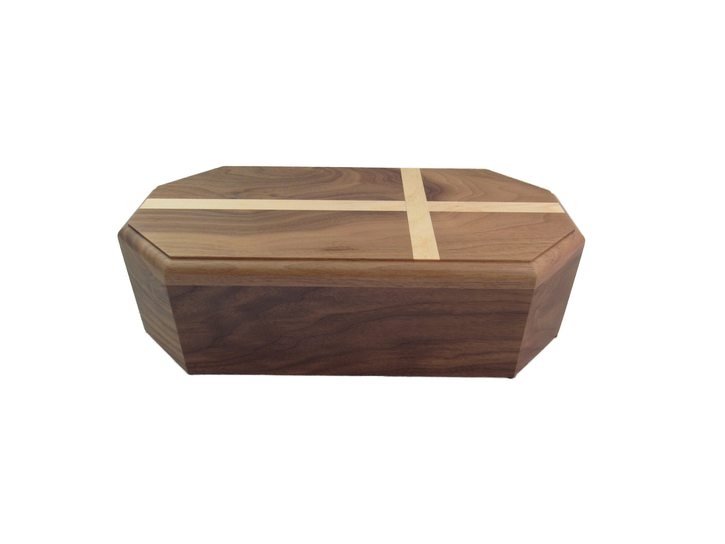 Dignified Premium Walnut Urn w/cross
