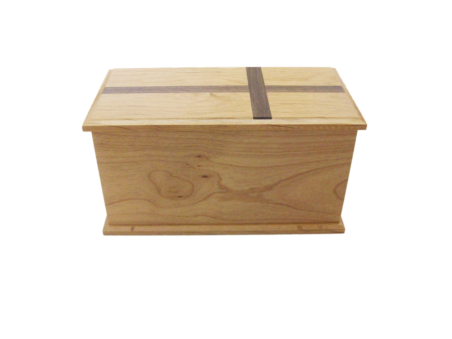 Alder w/ walnut cross urn
