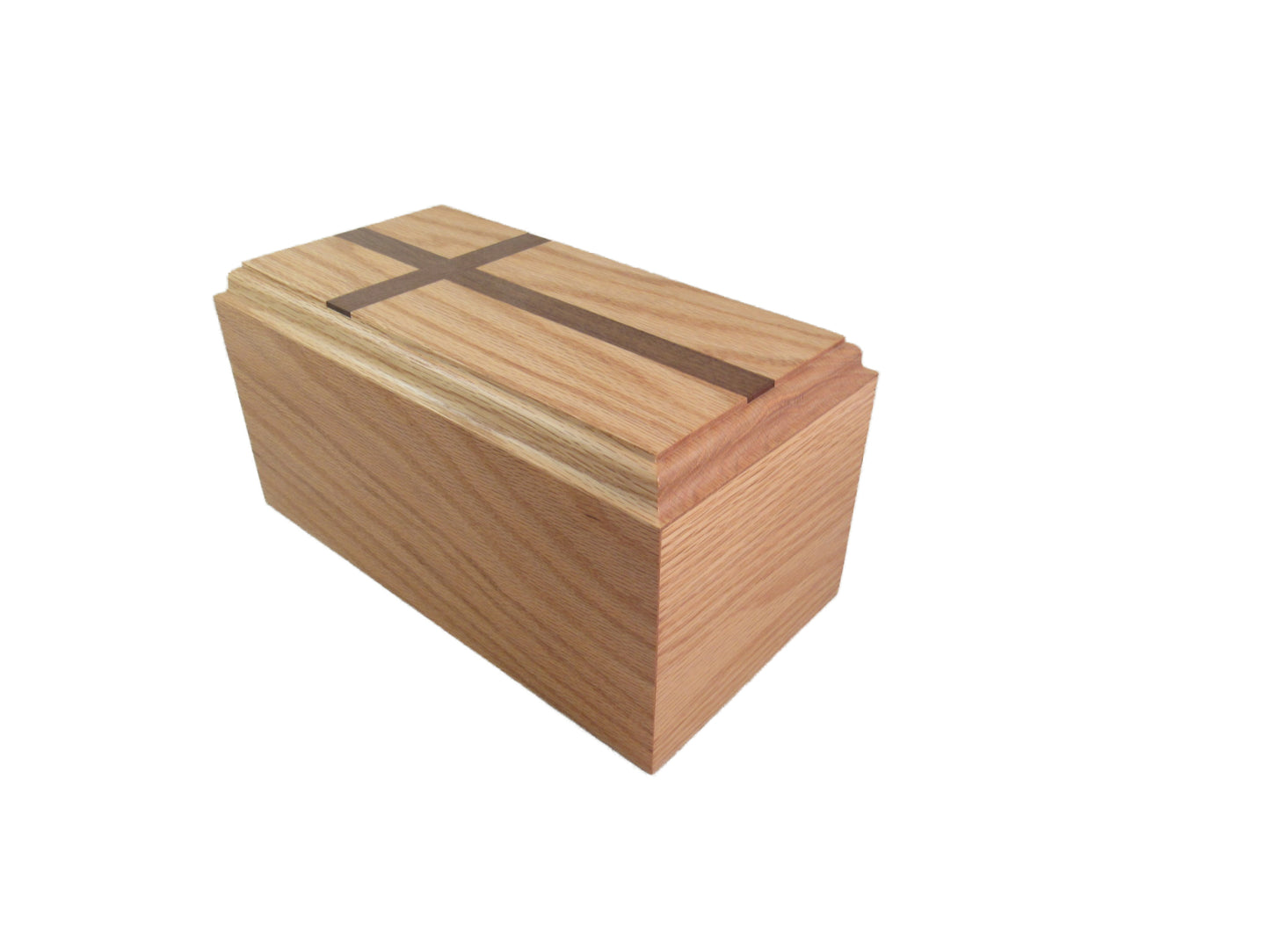 Traditional Oak Companion Premium Urn w/cross