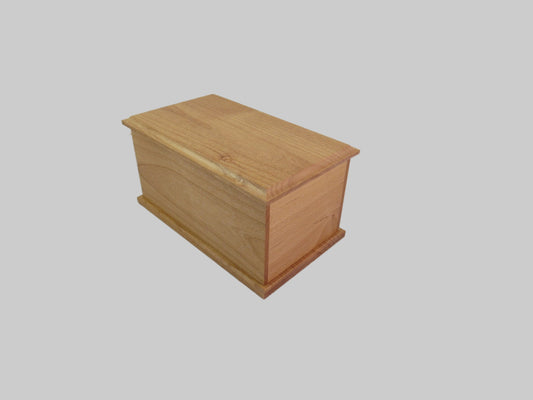 Alder Wooden Cremation Urn – Holds Up to 300 lbs