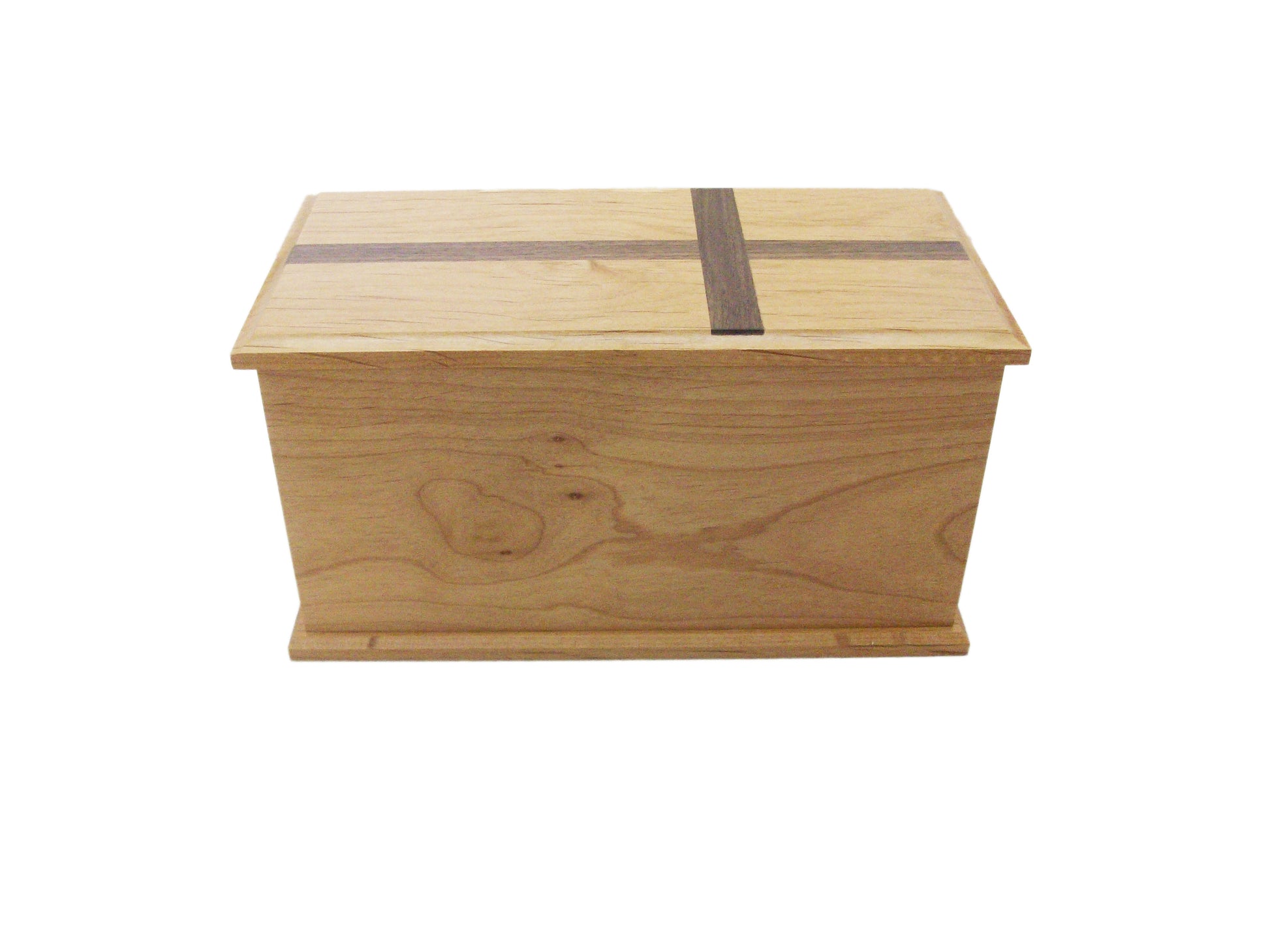 Alder w/ walnut cross urn
