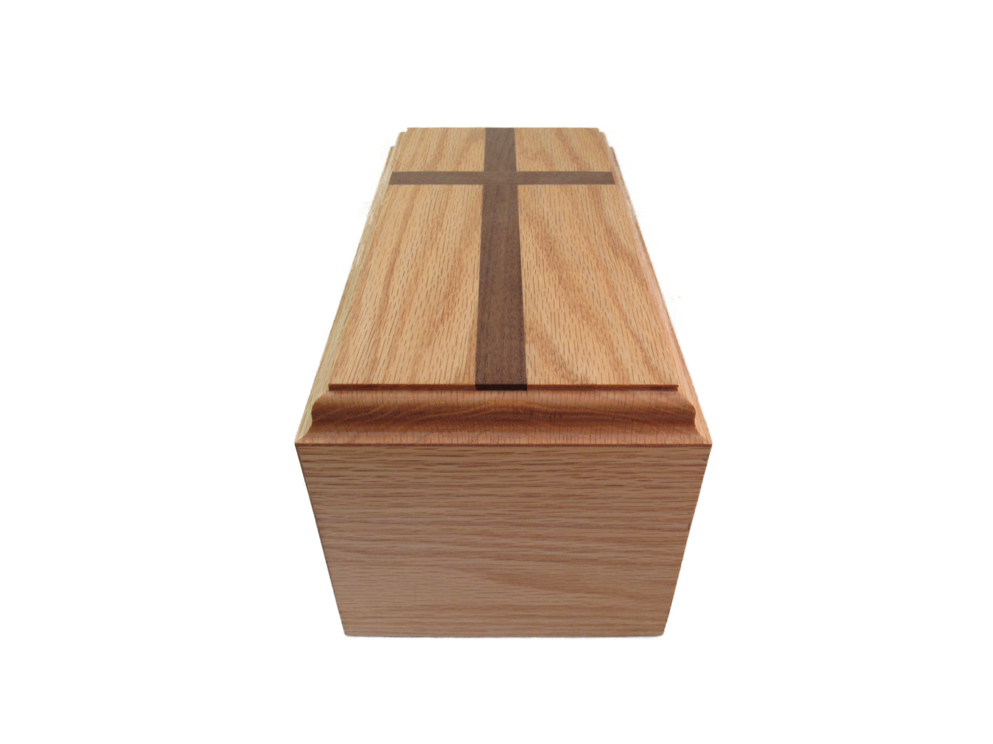 Traditional Oak Companion Premium Urn w/cross