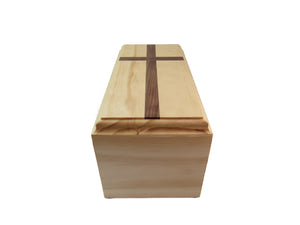 Traditional Pine Premium Companion Urn w/cross